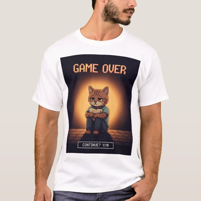 T-shirt La vie est en mode difficile – Game Over mais touj (Devant)