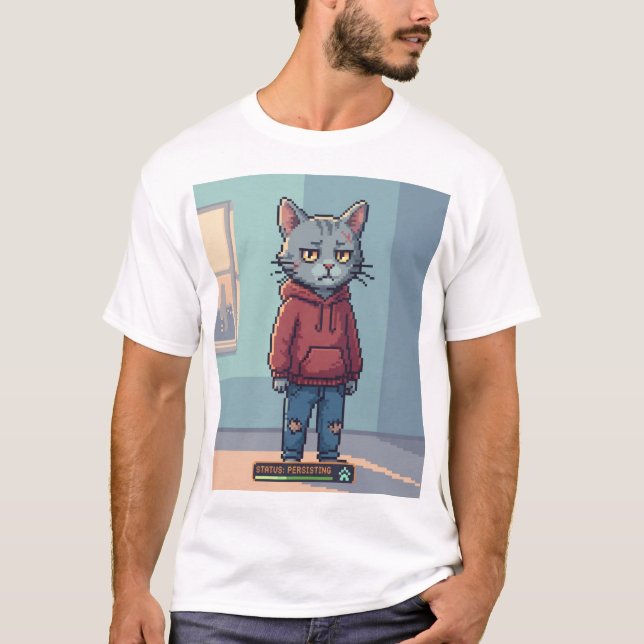 T-shirt La vie est en mode difficile – Je continue de joue (Devant)