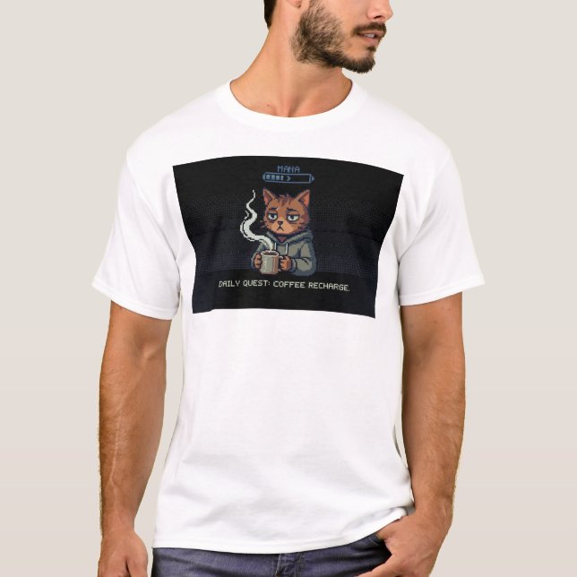 T-shirt La vie est en mode difficile – Mana restauré Pixel (Devant)