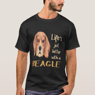 T-shirt La vie est juste meilleure avec un Beagle 21