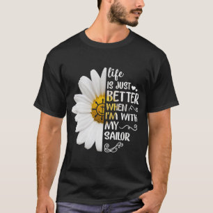 T-shirt La vie est juste mieux quand je suis avec ma voile