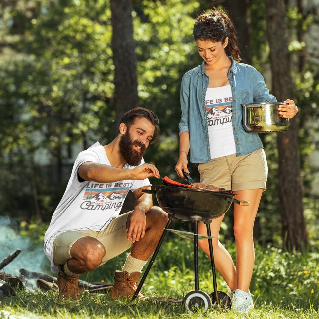 T-shirt La vie est la meilleure quand vous êtes en camping (Créateur téléchargé)