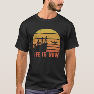 T-shirt La vie est maintenant plongée en eaux vives du hau