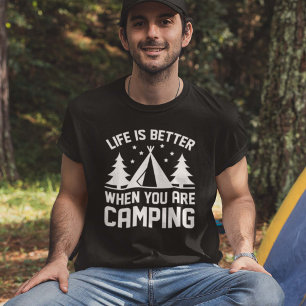 T-shirt La vie est meilleur Camping