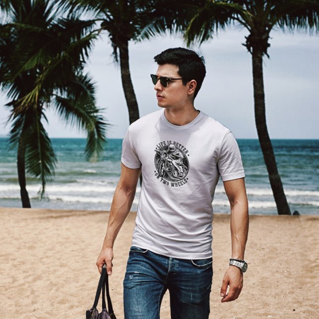 T-shirt La vie est meilleur vélo (Créateur téléchargé)