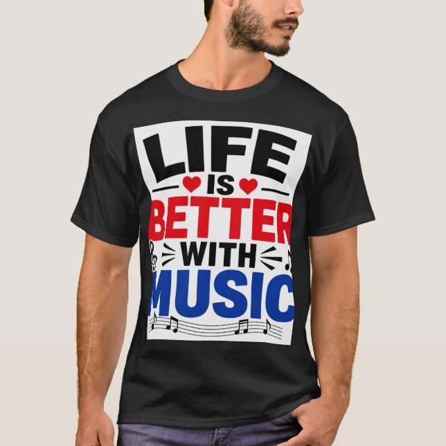 T-shirt La vie est meilleure  (Devant)