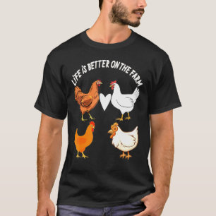 T-shirt La Vie Est Meilleure À La Ferme - Producteur De Po