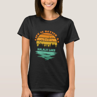 T-shirt La vie est meilleure au camping extérieur Halalii