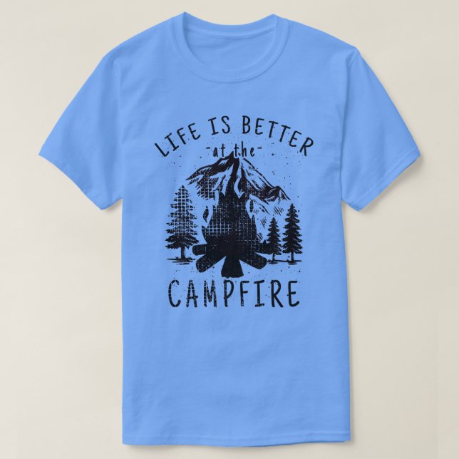 T-shirt La vie est meilleure au feu de camp 3 (Design devant)
