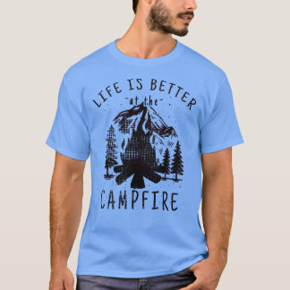 T-shirt La vie est meilleure au feu de camp 3