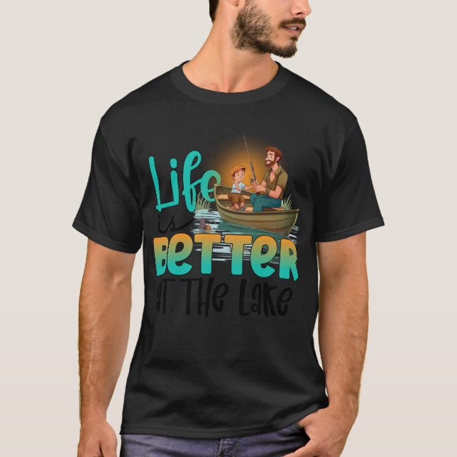 T-shirt La vie est meilleure au lac (Devant)