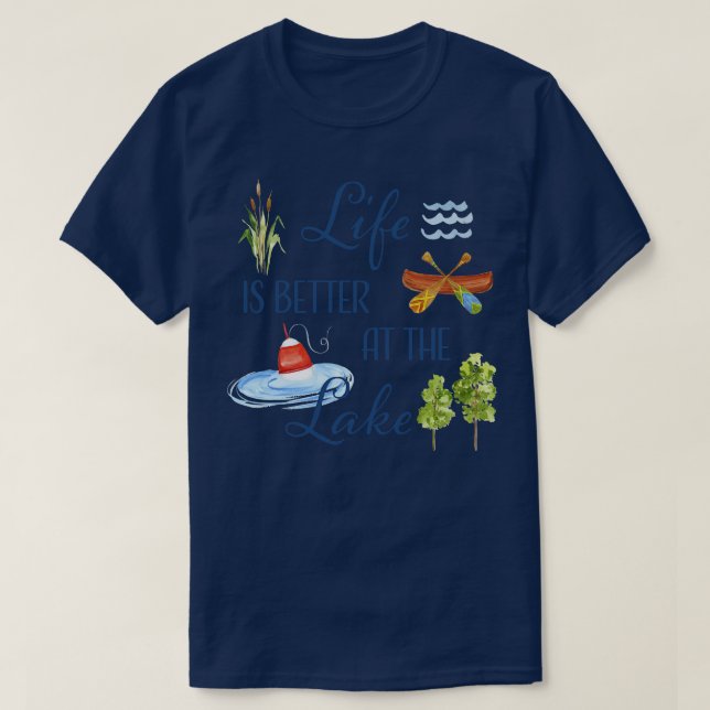 T-shirt La Vie Est Meilleure Au Lac (Design devant)