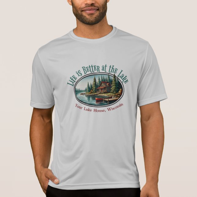 T-shirt La vie est meilleure au lac (Devant)