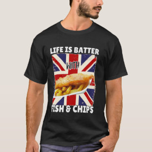 T-shirt La vie est meilleure avec du poisson et des frites