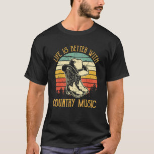 T-shirt La Vie Est Meilleure Avec La Musique Country South