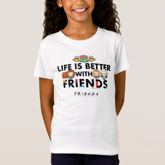T-Shirt La vie est meilleure avec les amis™ Chibi Art (Devant)