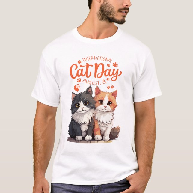 T-shirt La vie est meilleure avec les chats (Devant)