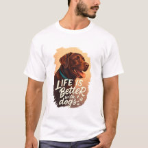 La vie est meilleure avec les chiens – Typographie