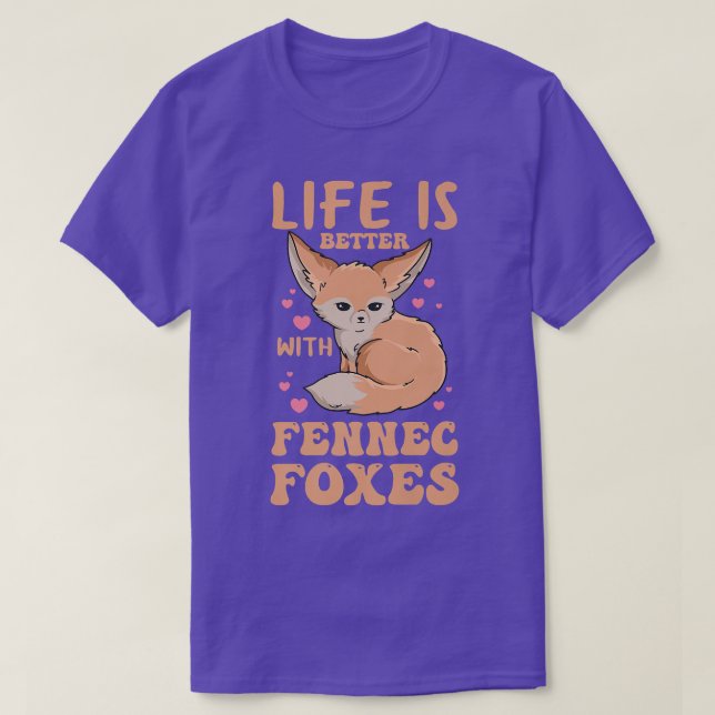 T-shirt La vie est meilleure avec les ennemis de fennec De (Design devant)