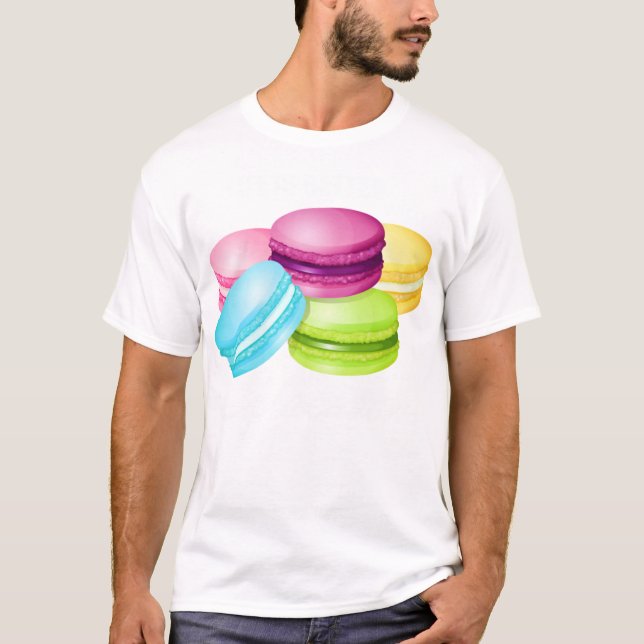 T-shirt La vie est meilleure avec Macarons pour Macar doux (Devant)