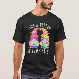 T-shirt La Vie Est Meilleure Avec Mes Filles Pour Femmes M