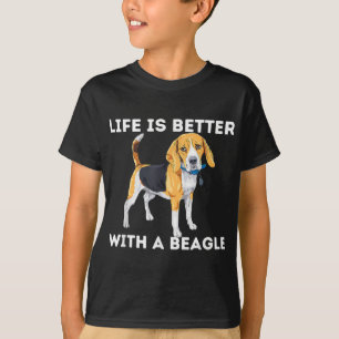 T-shirt La Vie Est Meilleure Avec Un Beagle - Amoureux des