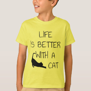 T-shirt La Vie Est Meilleure Avec Un Chat - Amoureux de le
