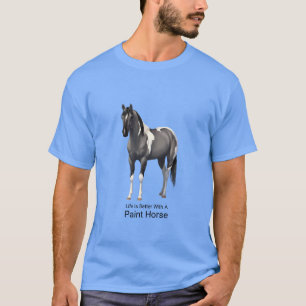 T-shirt La Vie Est Meilleure Avec Un Cheval Peint Grulla P