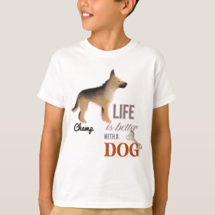 T-shirt "La vie est meilleure avec un chien"