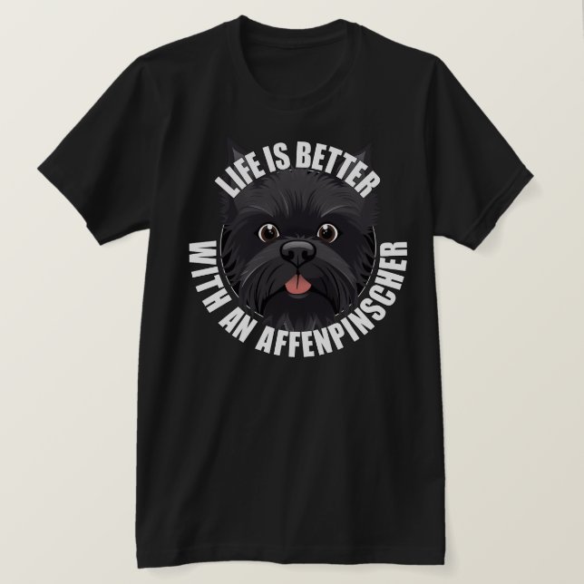 T-shirt La Vie Est Meilleure Avec Un Chien Chien Chien Coc (Design devant)