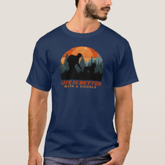 T-shirt La vie est meilleure avec un Doodle Goldendle Labr