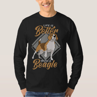 T-shirt La Vie Est Meilleure Avec Un Éleveur De Chien Beag