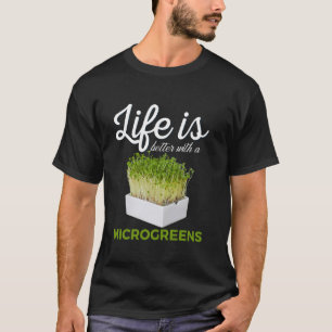T-shirt La vie est meilleure avec un fermier végan de micr