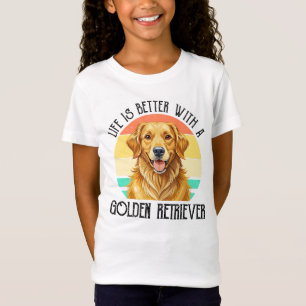 T-Shirt La vie est meilleure avec un golden retriever