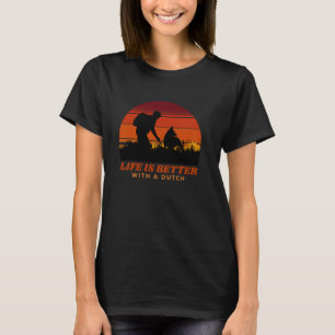 T-shirt La vie est meilleure avec un père de chien holland