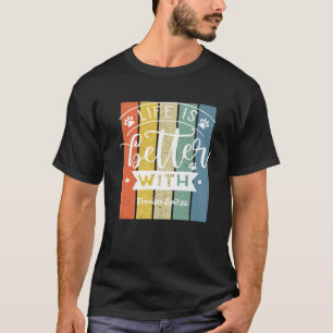 T-shirt La Vie Est Meilleure Avec Un Spitz Finlandais
