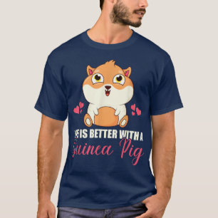T-shirt La Vie Est Meilleure Avec Un T-Sh Guinéen Cochon D