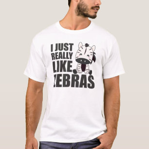 T-shirt La Vie Est Meilleure Avec Zebras - Cute Zebra