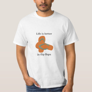 T-shirt La vie est meilleure en tongs