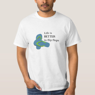 T-shirt La vie est meilleure en tongs