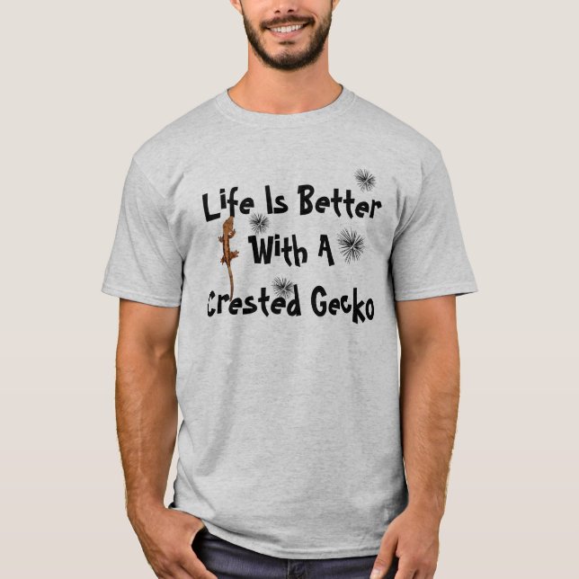 T-shirt La vie est meilleure Gecko2 (Devant)