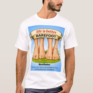 T-shirt La vie est meilleure pieds nus