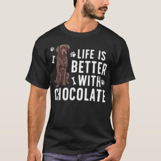 T-shirt La vie est meilleure Propriétaire de Labrador choc