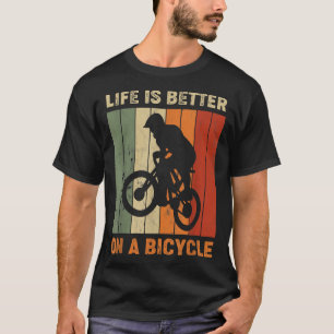 T-shirt La vie est meilleure sur un vélo, vélo vélo 1014
