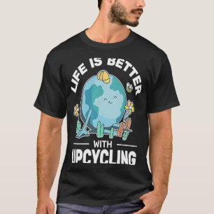 T-shirt La vie est mieux à vélo les hommes la réutilisatio
