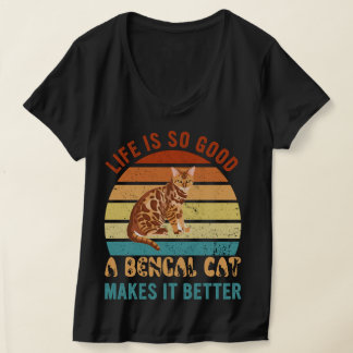 T-shirt La vie est si bonne qu'un Bengale en fait un meill