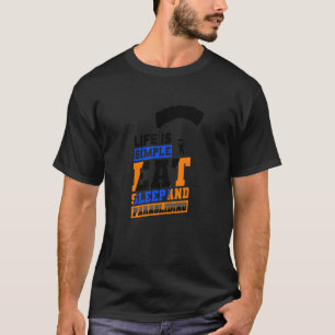 T-shirt La Vie Est Simple Dormir Et Parachute De Parapente