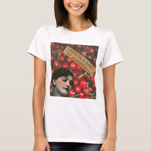 T-shirt La vie est un bol de cerises art modifié
