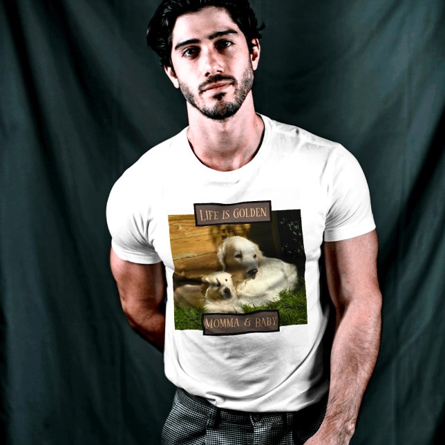T-shirt La Vie Est Un Chien D'Or (Créateur téléchargé)