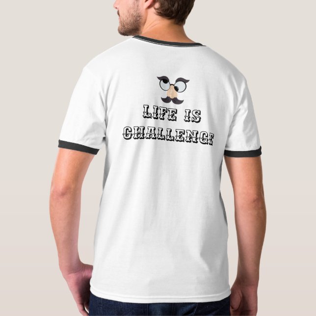 T-shirt La vie est un défi (Dos entier)